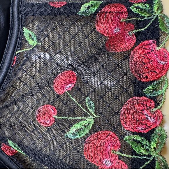 NWT VS VERY SEXY EMBROIDERED CHERRY PLUNGE LACE LONGLINE CORSET TOP BRA 32DD - Picture 4 of 5